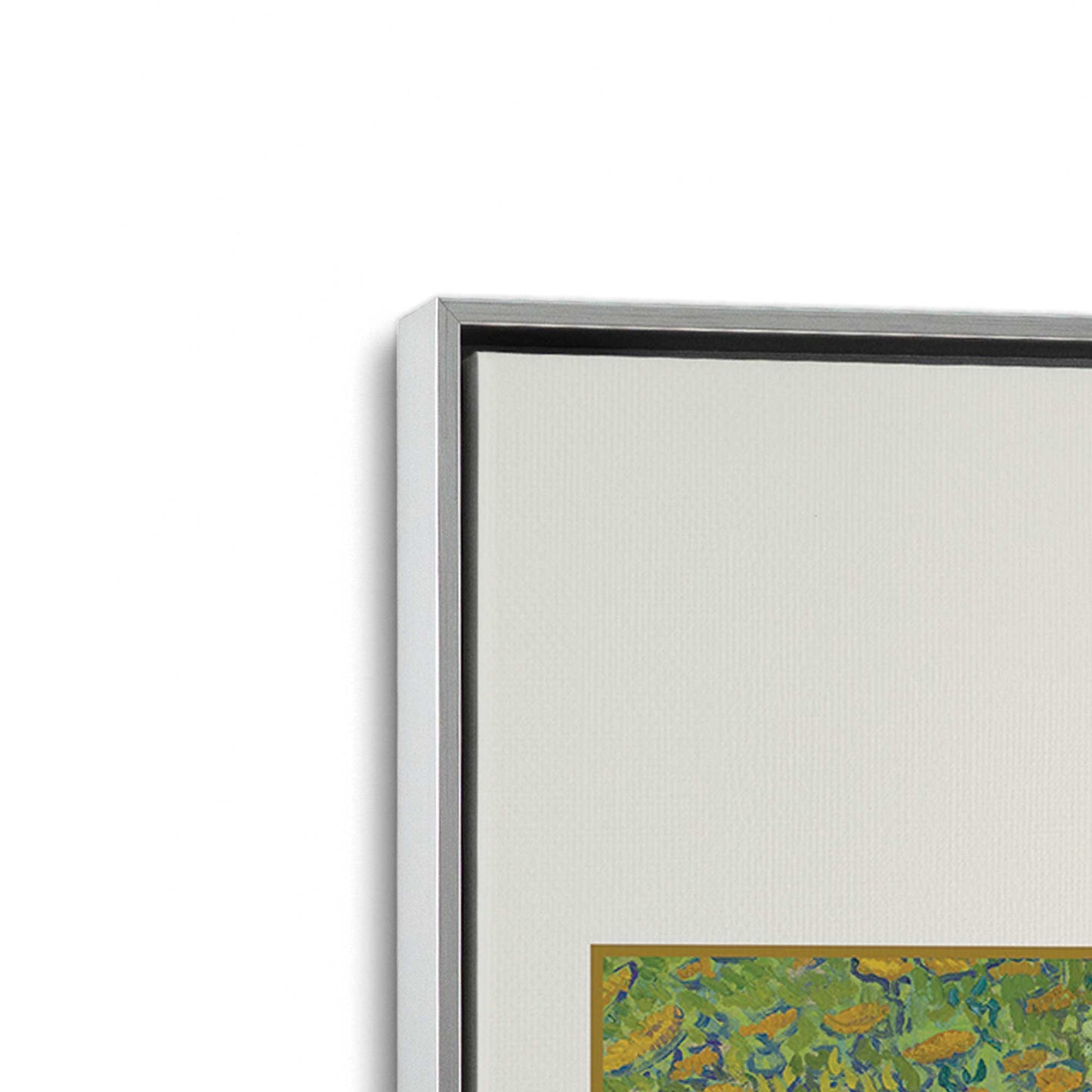 [Color:Polished Chrome], Picture of art in a Polished Chrome frame at an angle