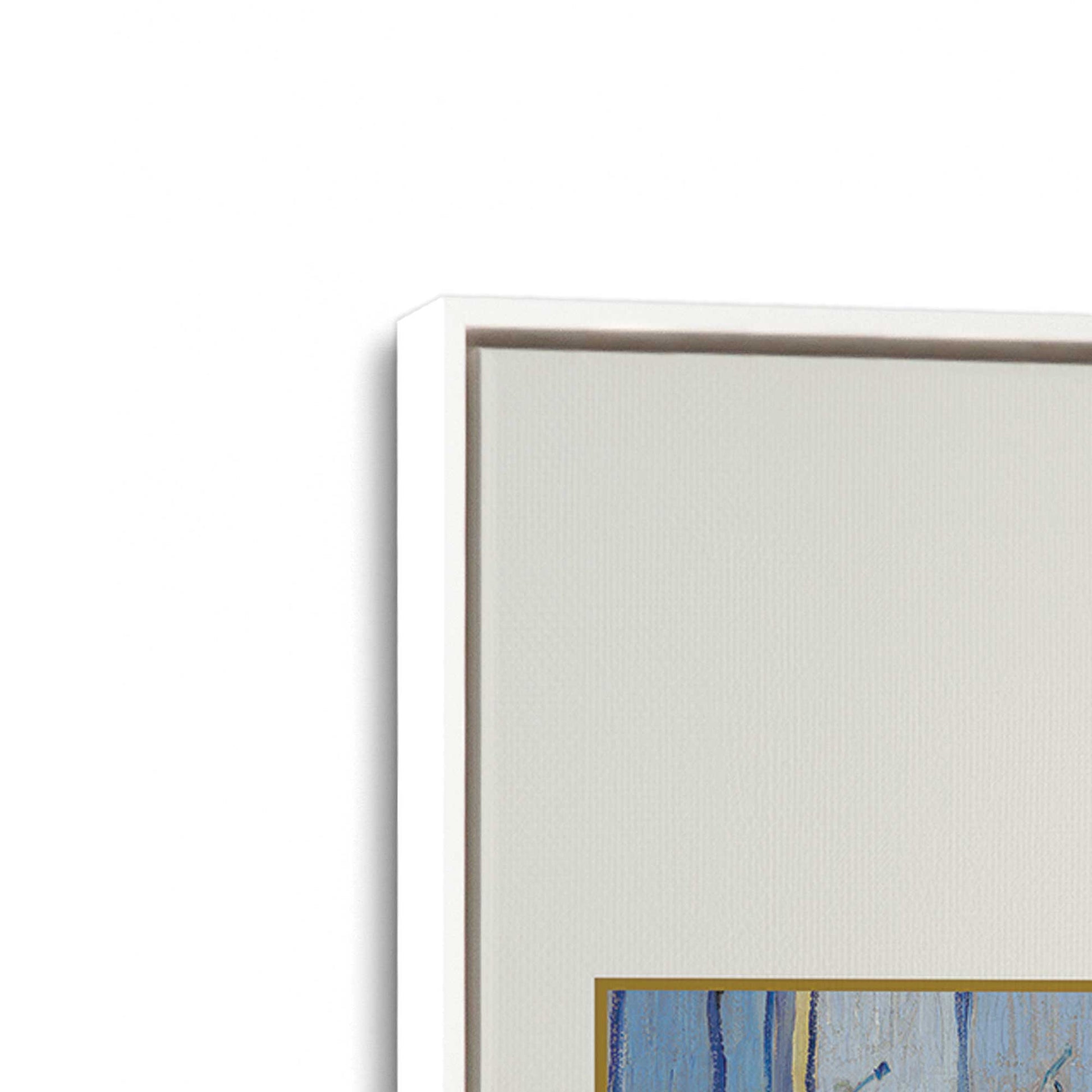 [Color:Opaque White], Picture of art in a White frame at an angle