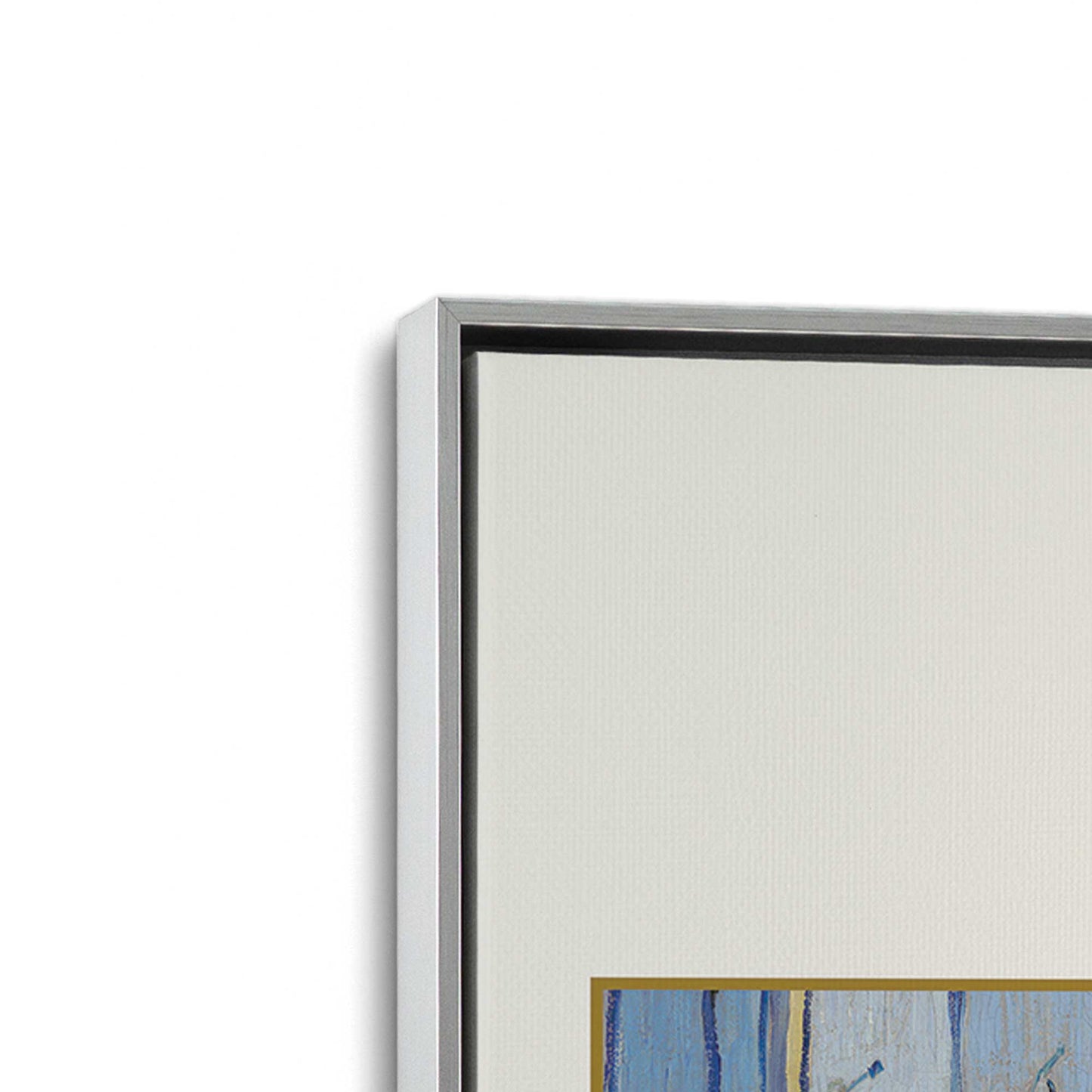 [Color:Polished Chrome], Picture of art in a Polished Chrome frame at an angle