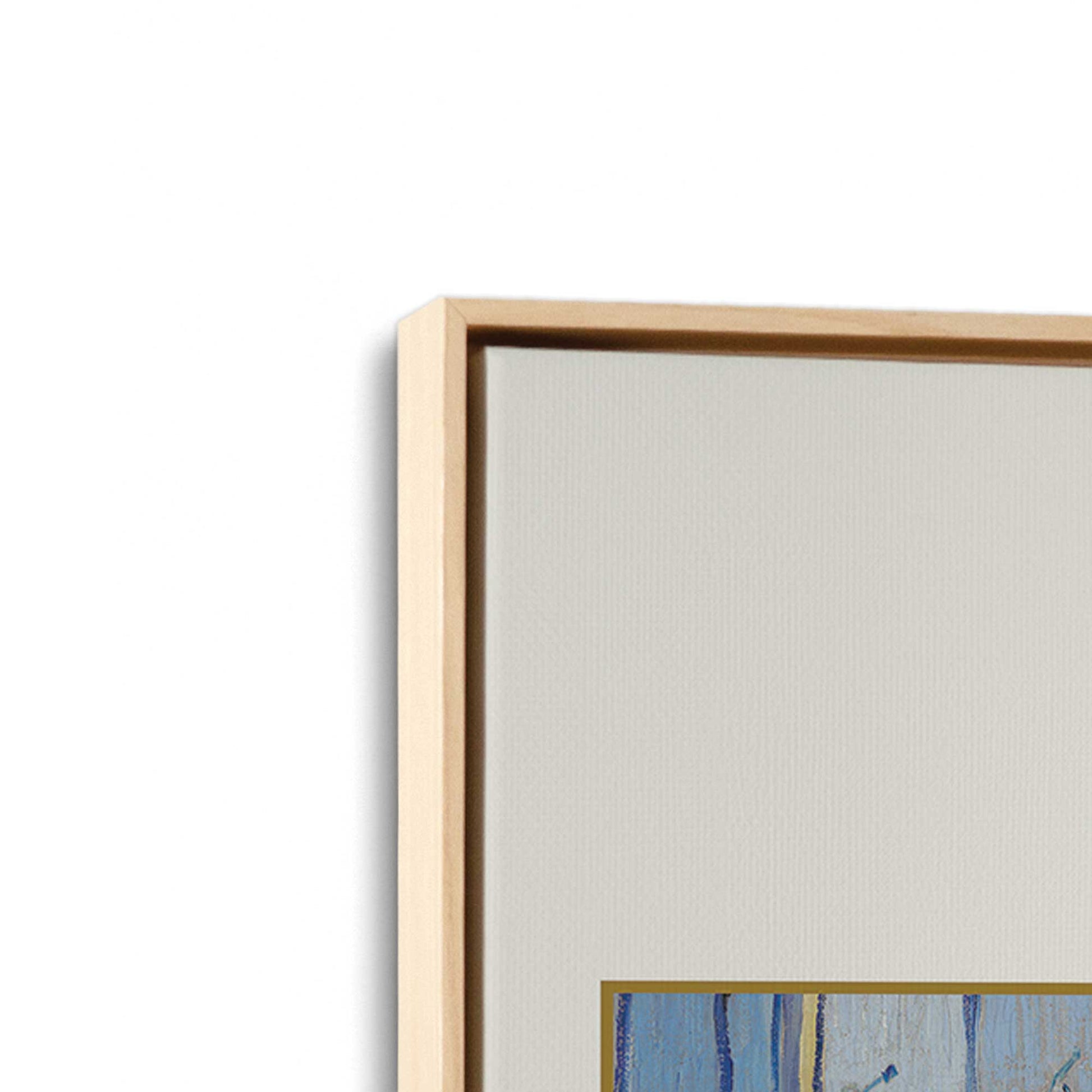 [Color:American Maple], Picture of art in a American Maple frame at an angle