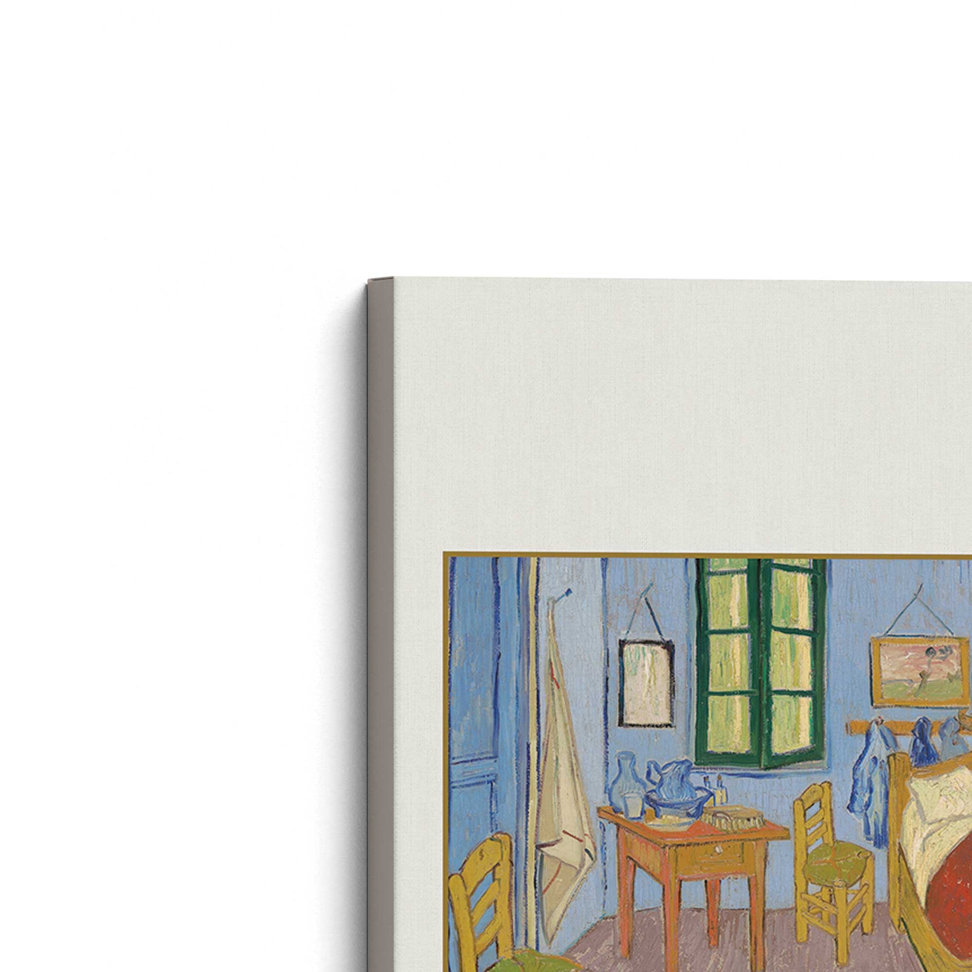 [Color:Stretched Canvas], Picture of the corner of the art