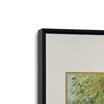 [Color:Satin Black], Picture of art in a Satin Black frame at an angle