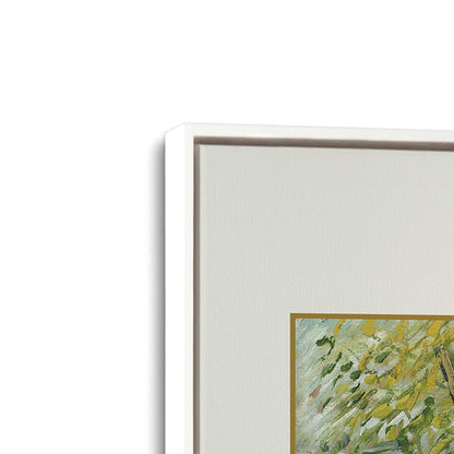 [Color:Opaque White], Picture of art in a White frame at an angle