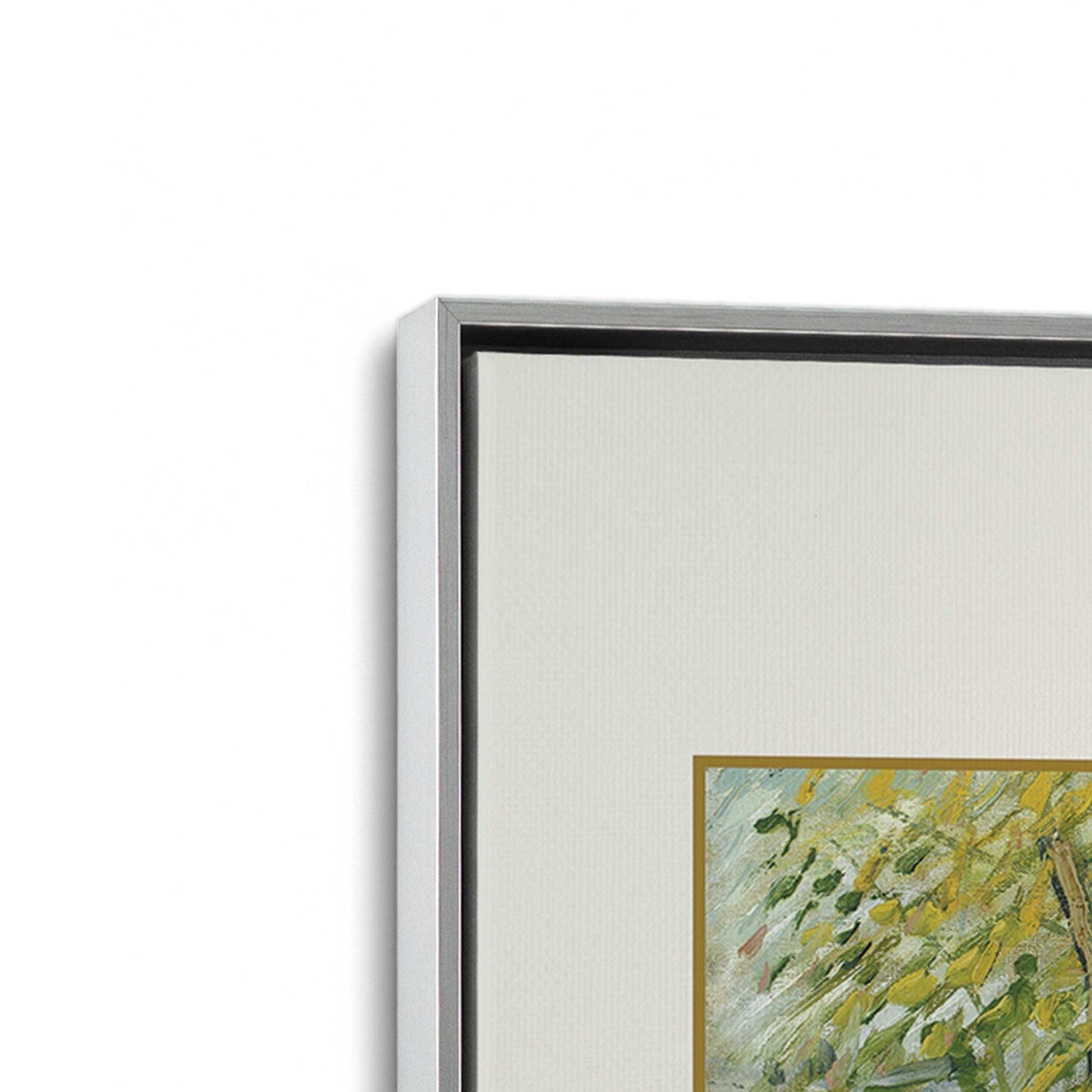 [Color:Polished Chrome], Picture of art in a Polished Chrome frame at an angle