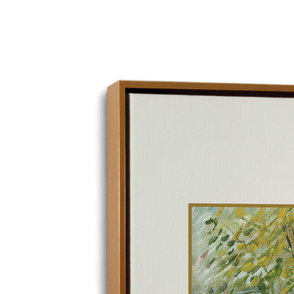 [Color:Polished Gold], Picture of art in a Polished Gold frame at an angle