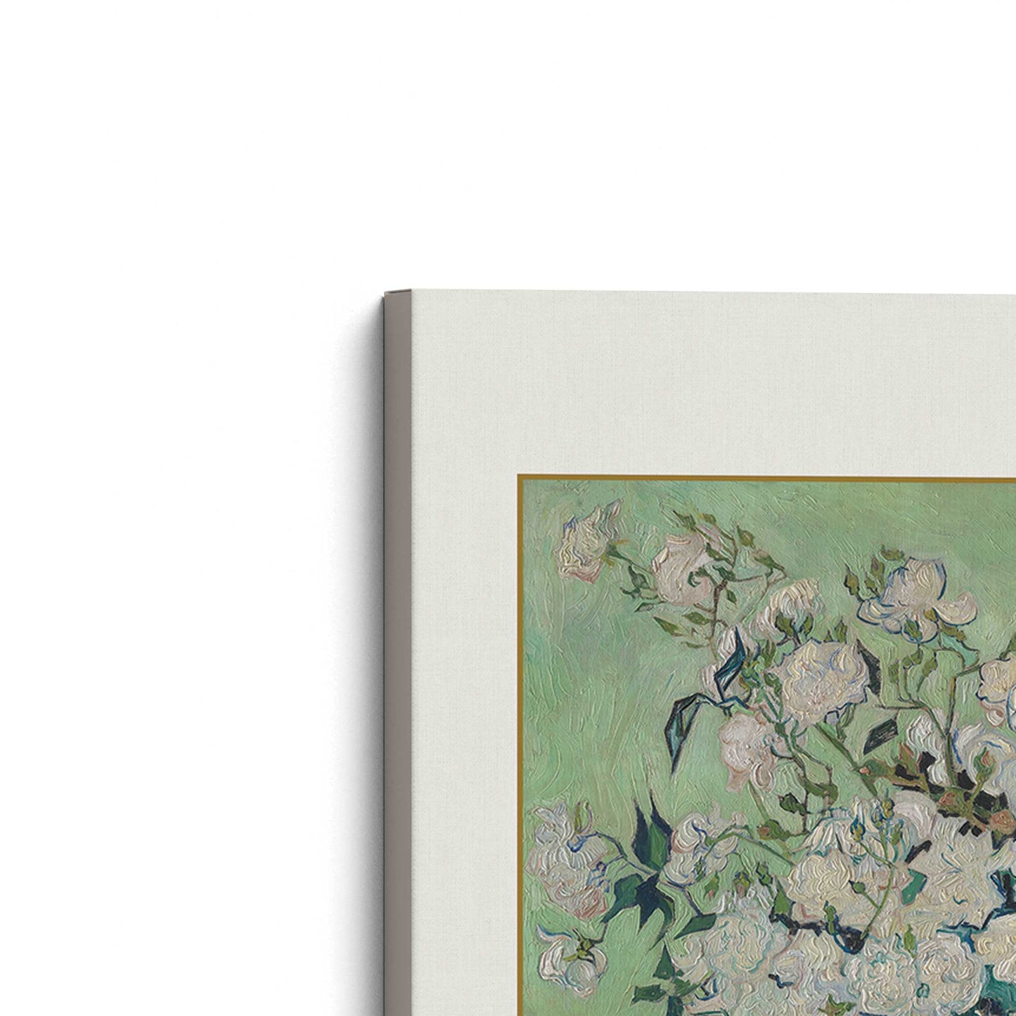 [Color:Stretched Canvas], Picture of the corner of the art