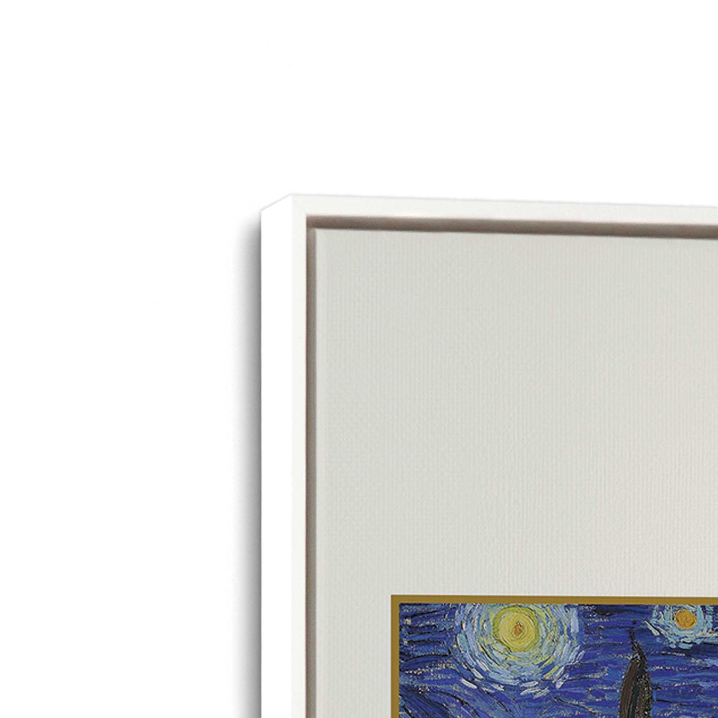 [Color:Opaque White], Picture of art in a White frame at an angle