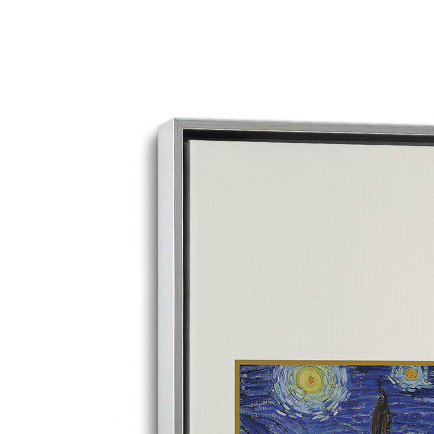 [Color:Polished Chrome], Picture of art in a Polished Chrome frame at an angle