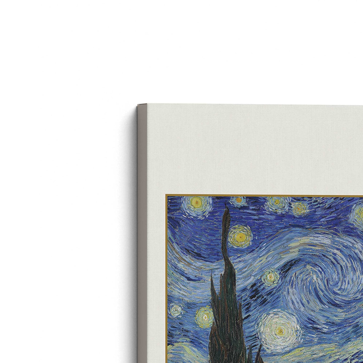 [Color:Stretched Canvas], Picture of the corner of the art