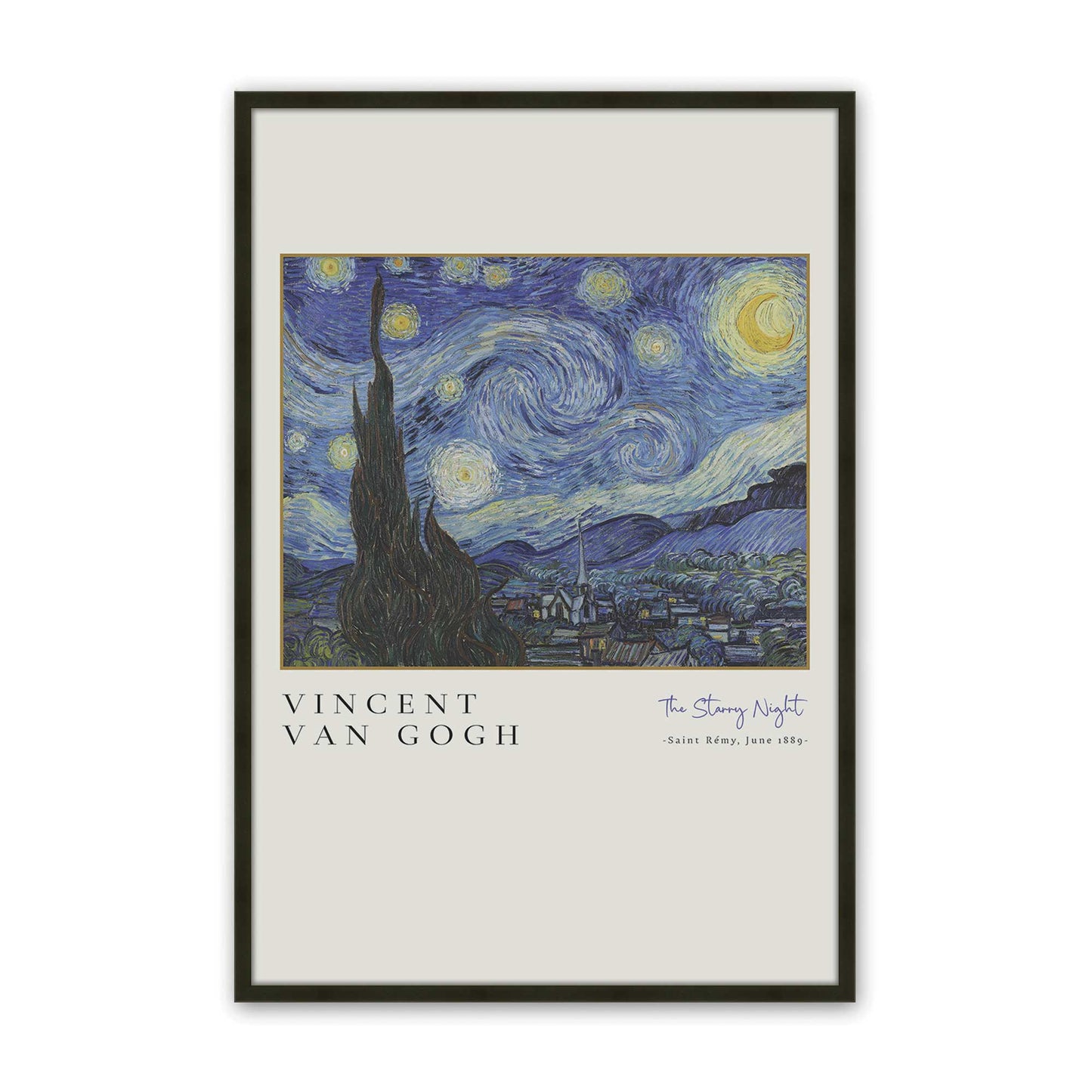 [Color:Satin Black], Picture of art in a Satin Black frame