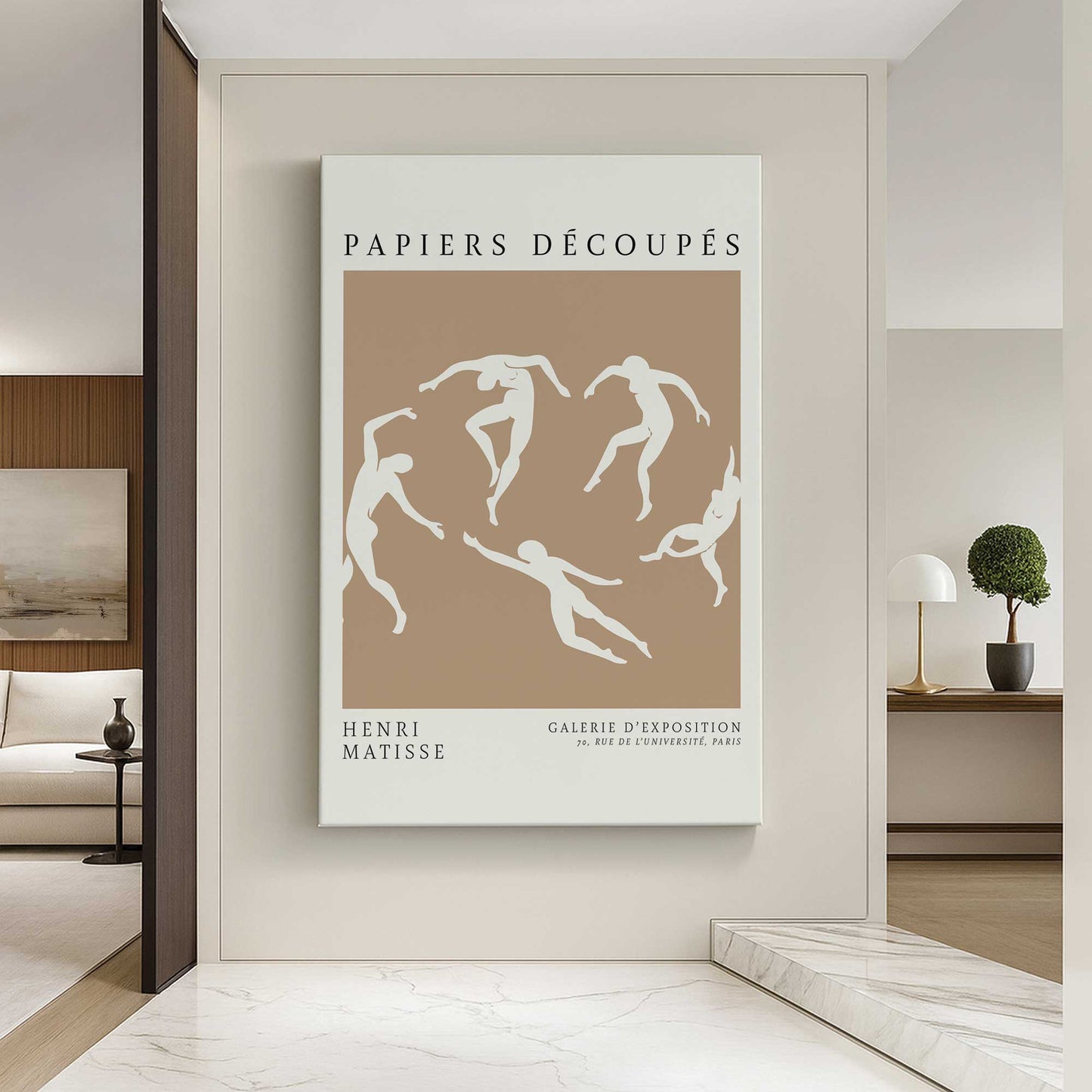 [Color:Stretched Canvas], Picture of art in a room