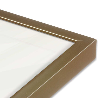 [Color:Brushed Gold], Picture of art in a Brushed Gold frame at an angle