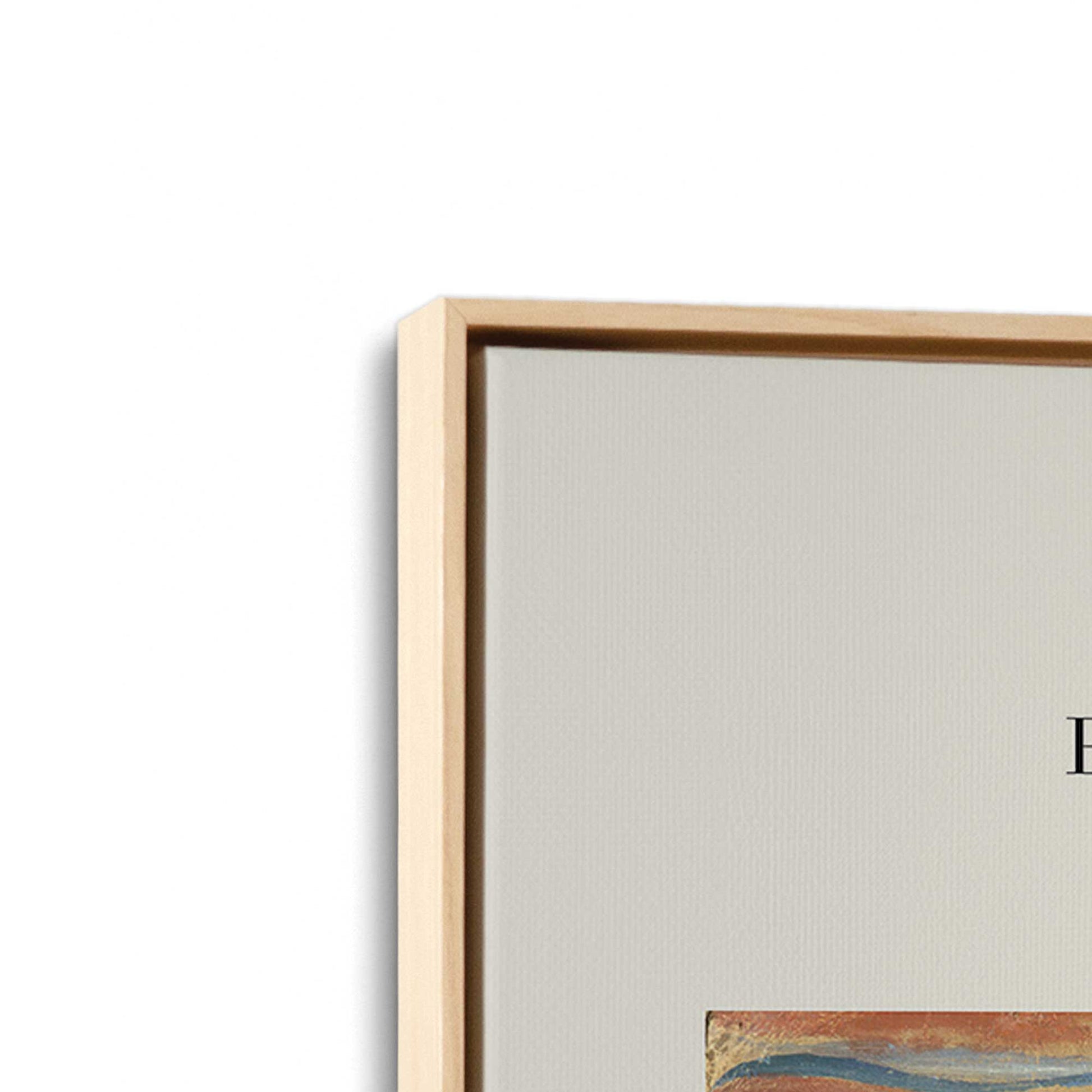 [Color:American Maple], Picture of art in a American Maple frame at an angle