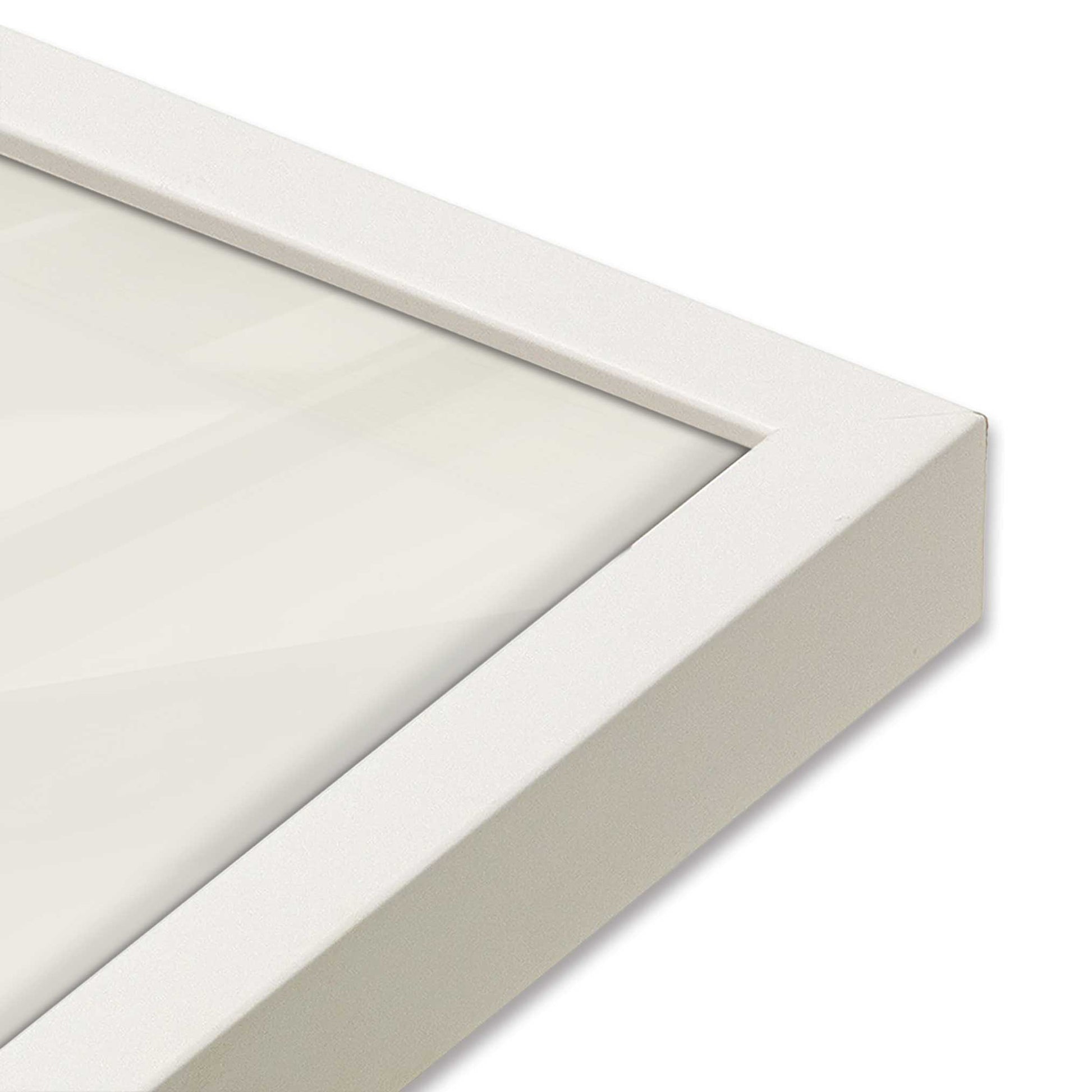 [Color:Opaque White], Picture of art in a Opaque White frame at an angle