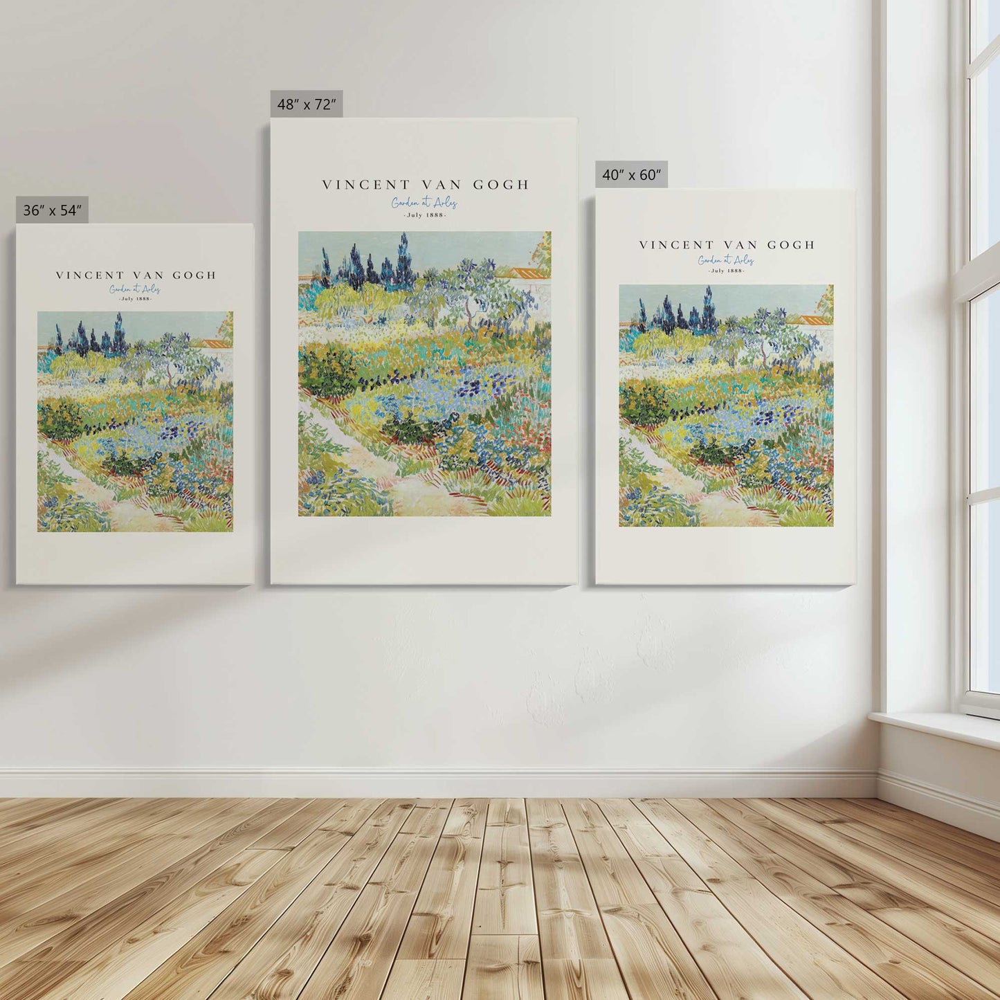 [Color:Stretched Canvas], Image showing the size comparisons