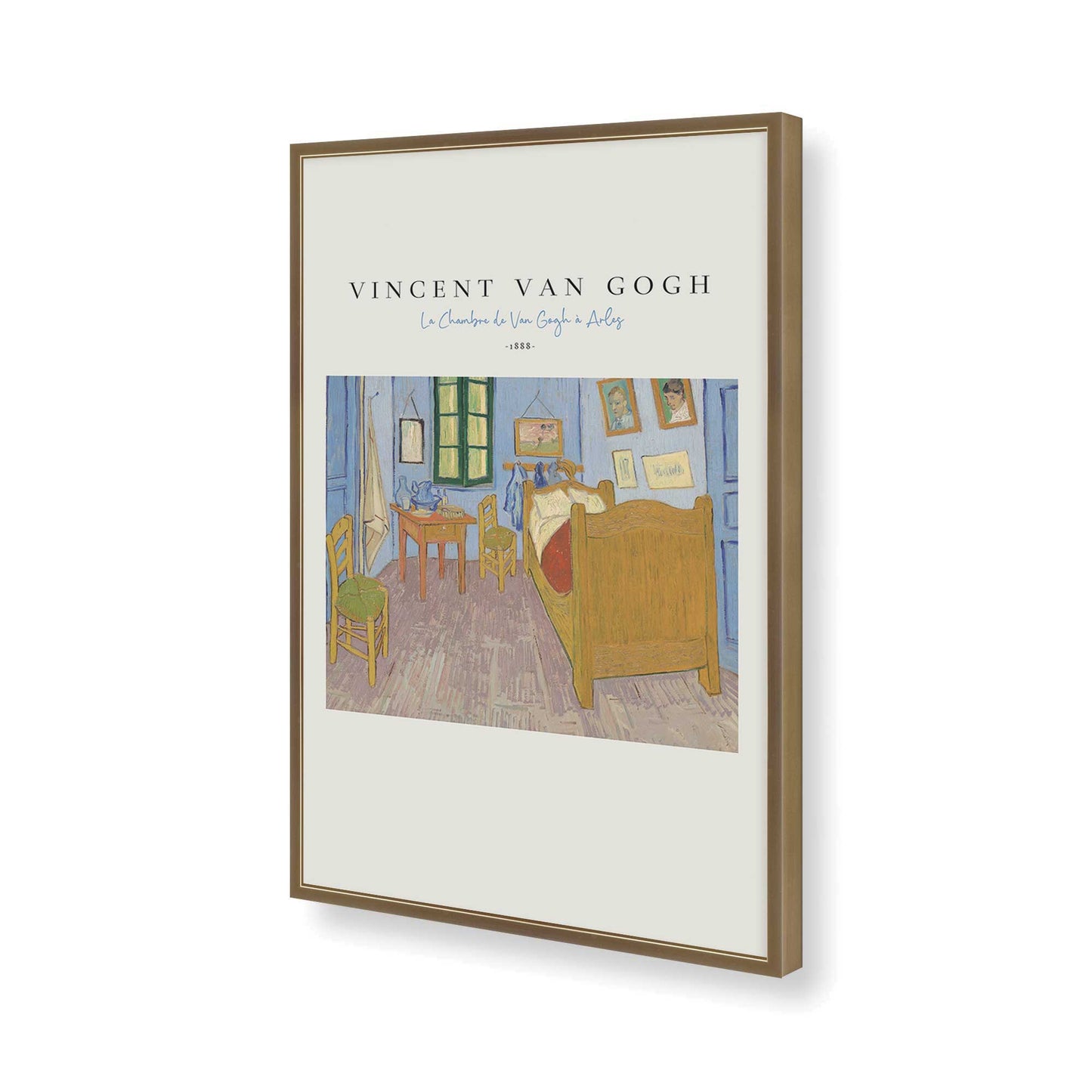 [Color:Brushed Gold], Picture of art in a Brushed Gold frame of the corner