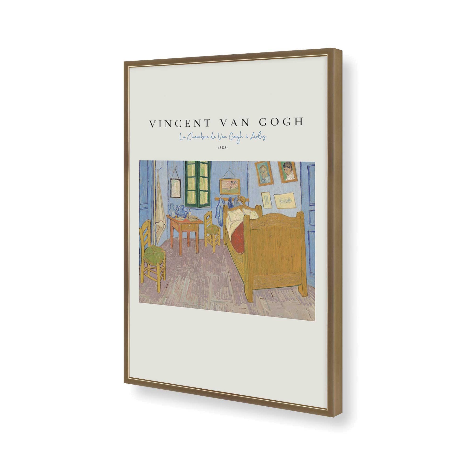 [Color:Brushed Gold], Picture of art in a Brushed Gold frame of the corner