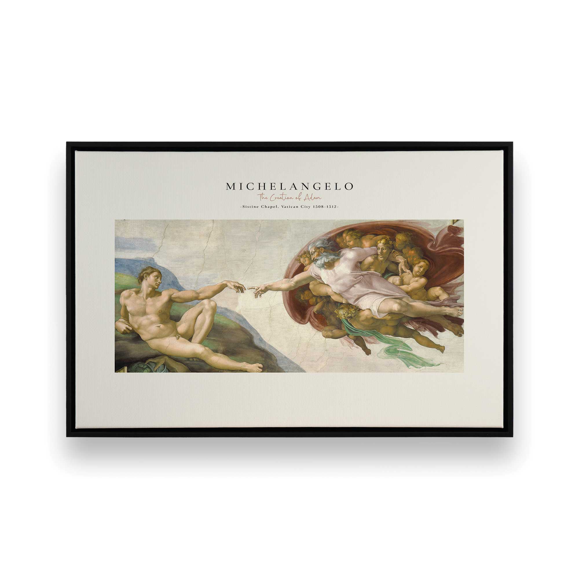 The Creation of Adam by Michelangelo v2 Print – Frametolia.