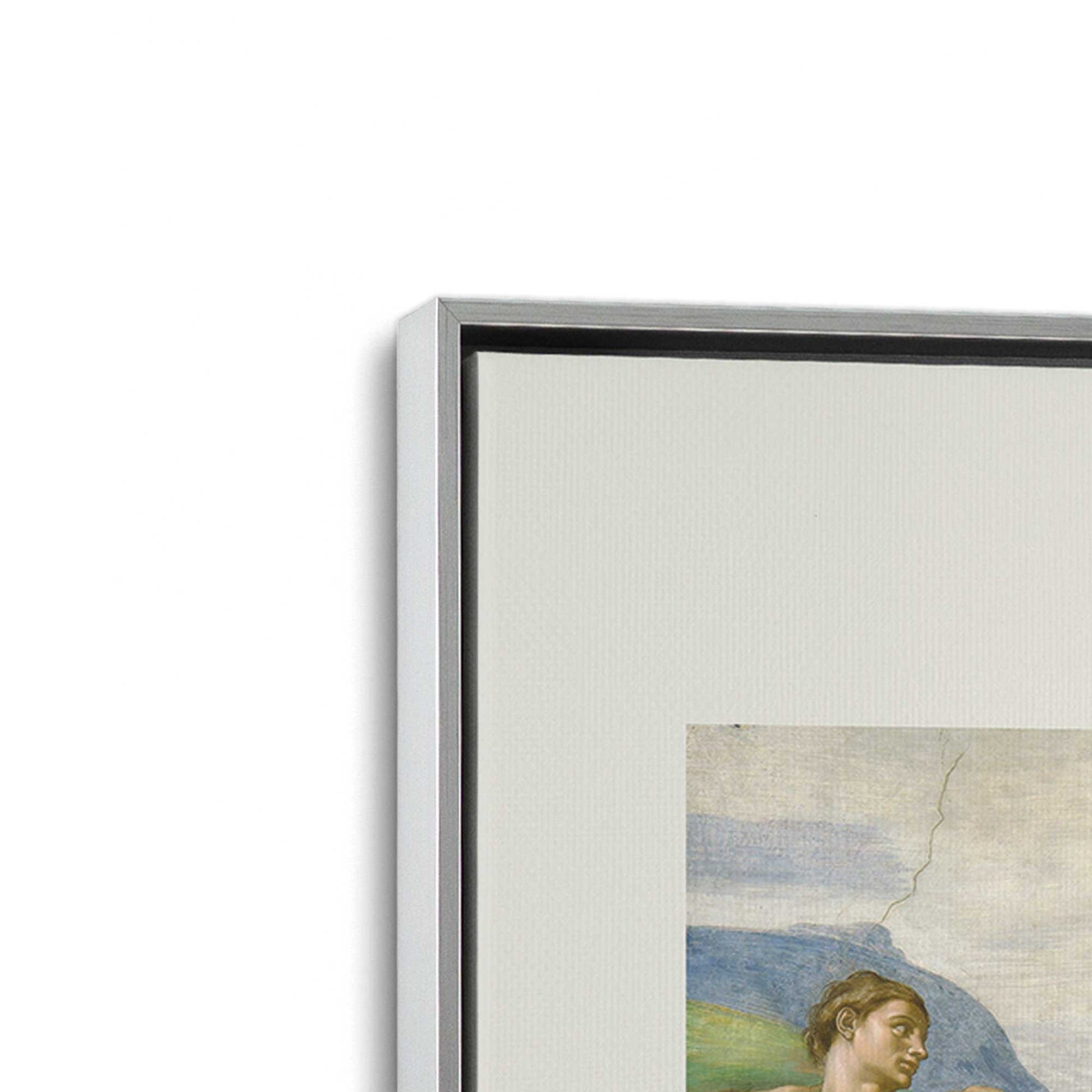 [Color:Polished Chrome], Picture of art in a Polished Chrome frame at an angle