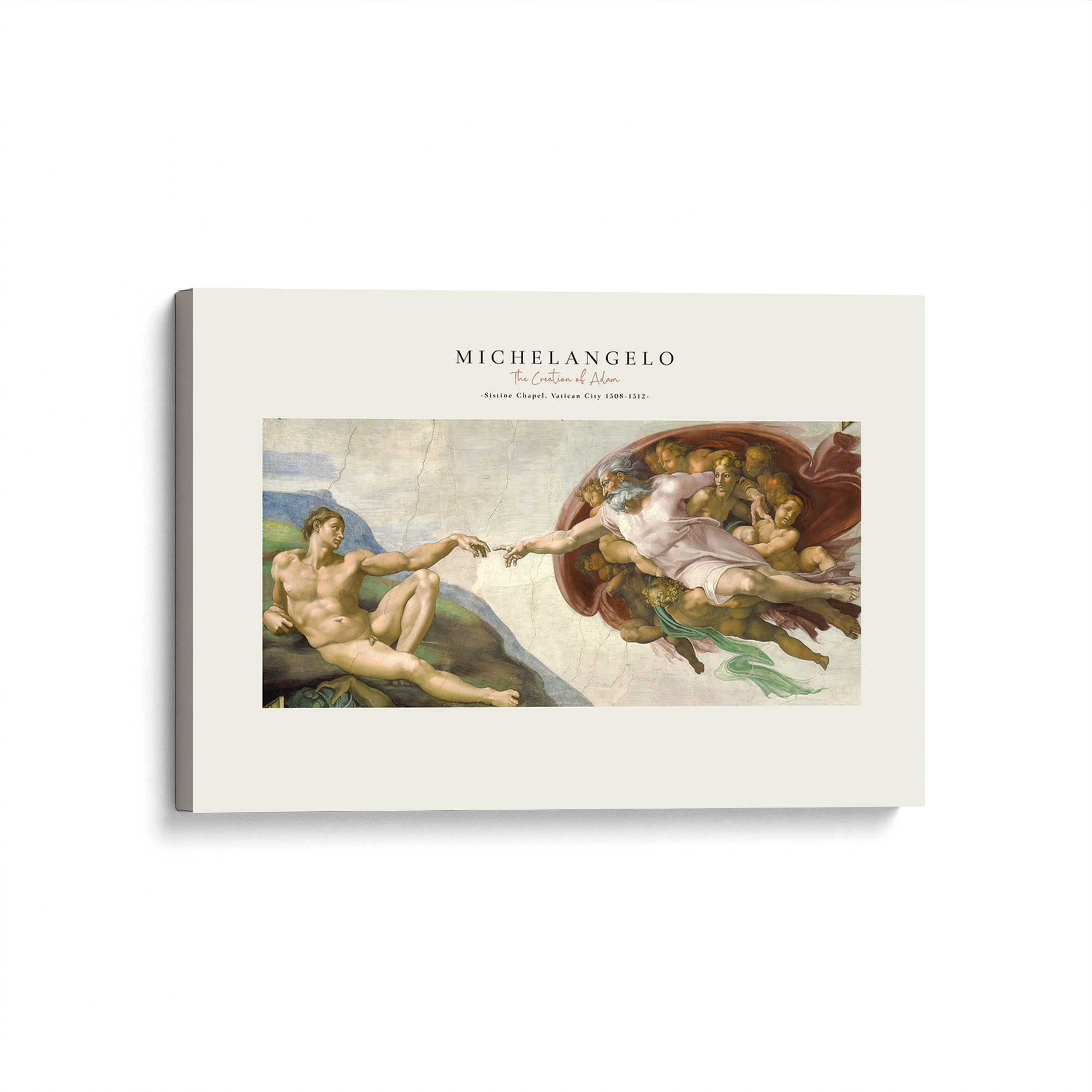 The Creation of Adam by Michelangelo v2 Print on Canvas – Frametolia.