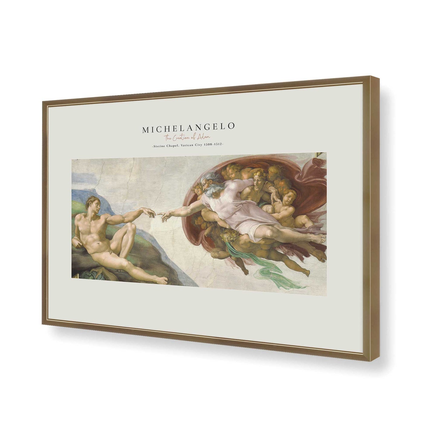 [Color:Brushed Gold], Picture of art in a Brushed Gold frame of the corner