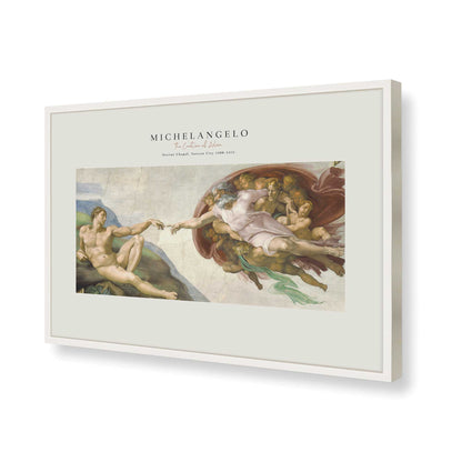 [Color:Opaque White], Picture of art in a Opaque White frame of the corner