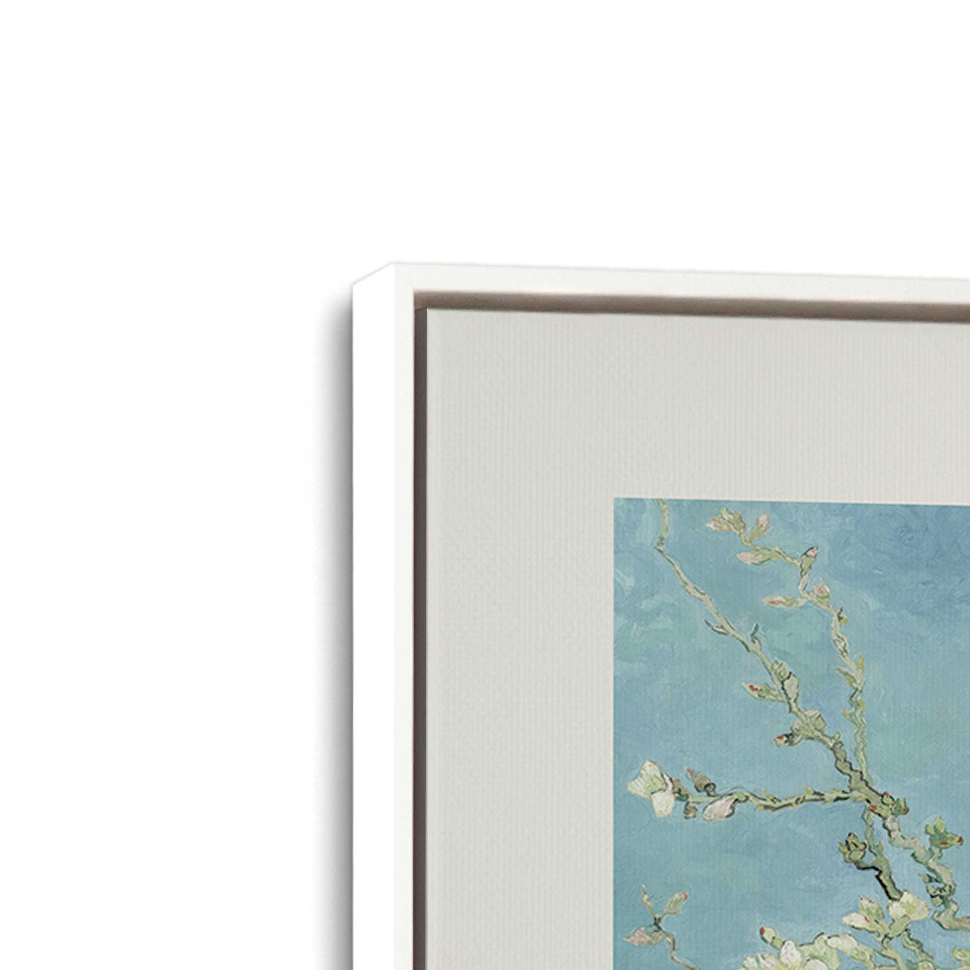 [Color:Opaque White], Picture of art in a White frame at an angle