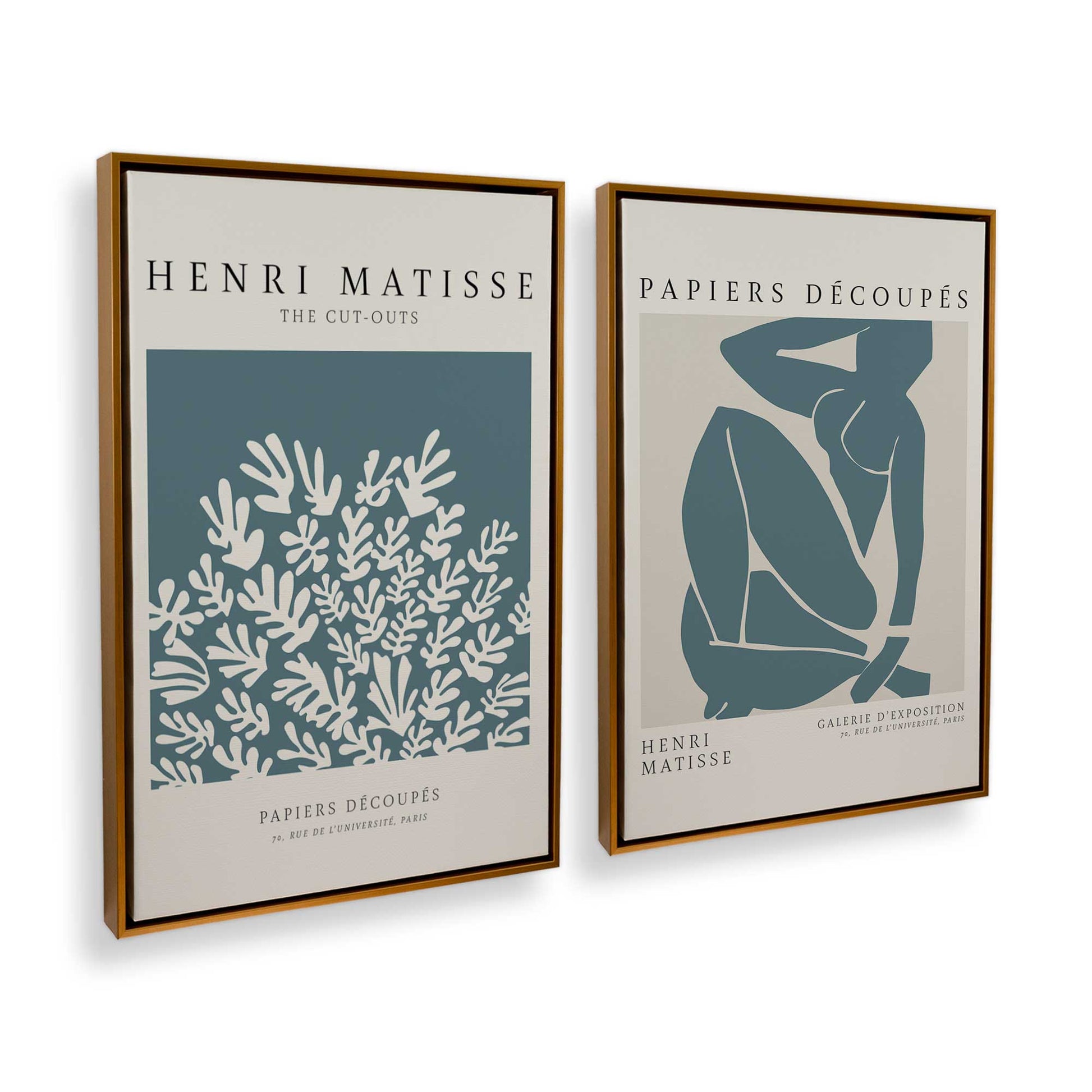 [Color:Polished Gold], Picture of art in a Polished Gold frame at an angle