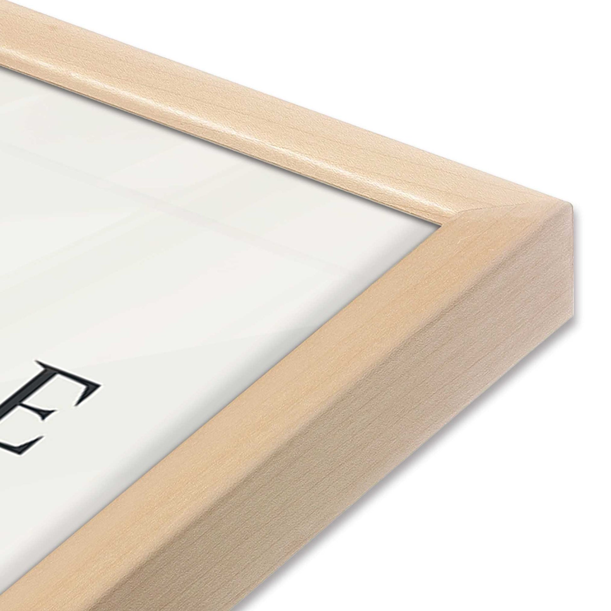 [Color:Raw Maple], Picture of art in a Raw Maple frame of the corner
