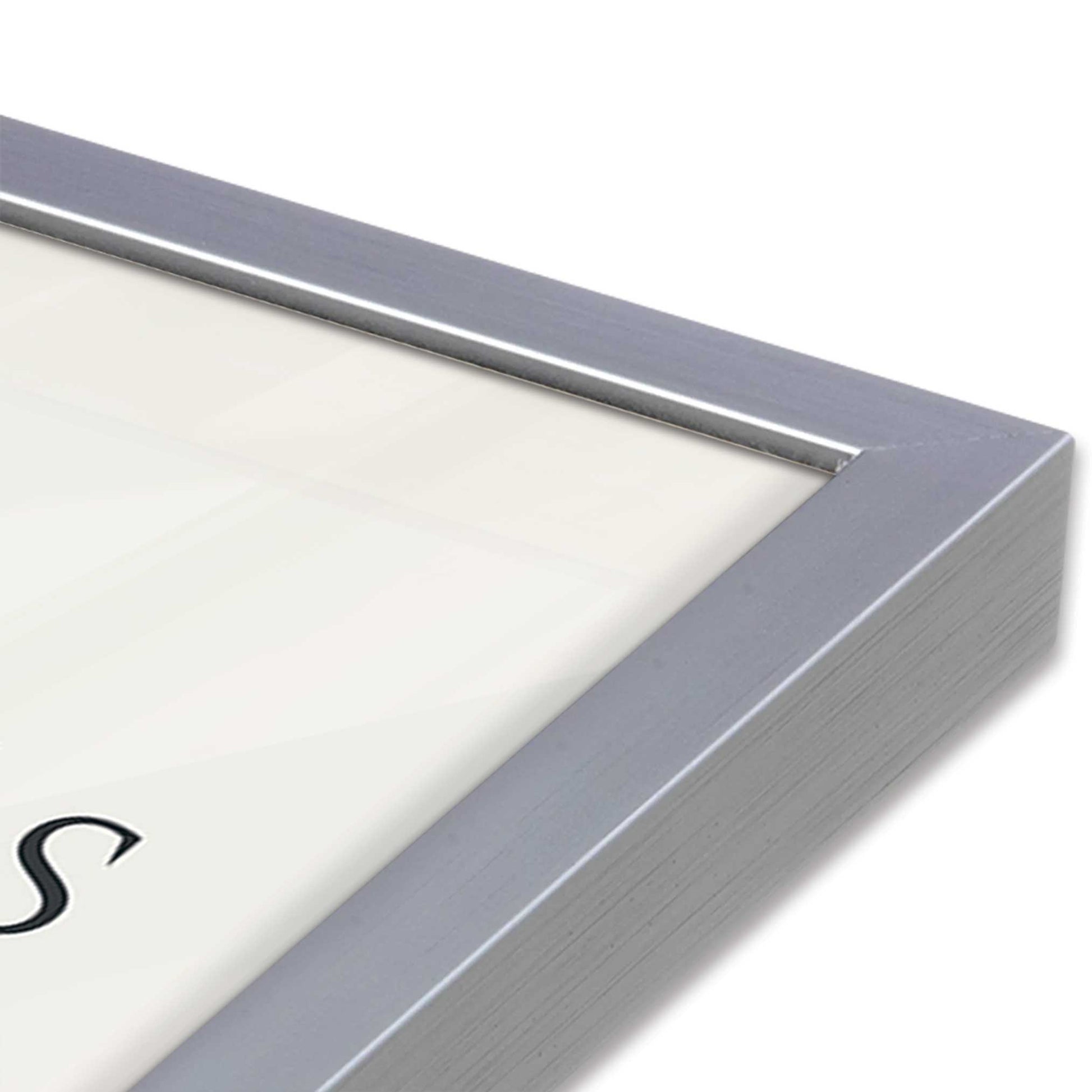 [Color:Polished Chrome], Picture of art in a Polished Chrome frame of the corner