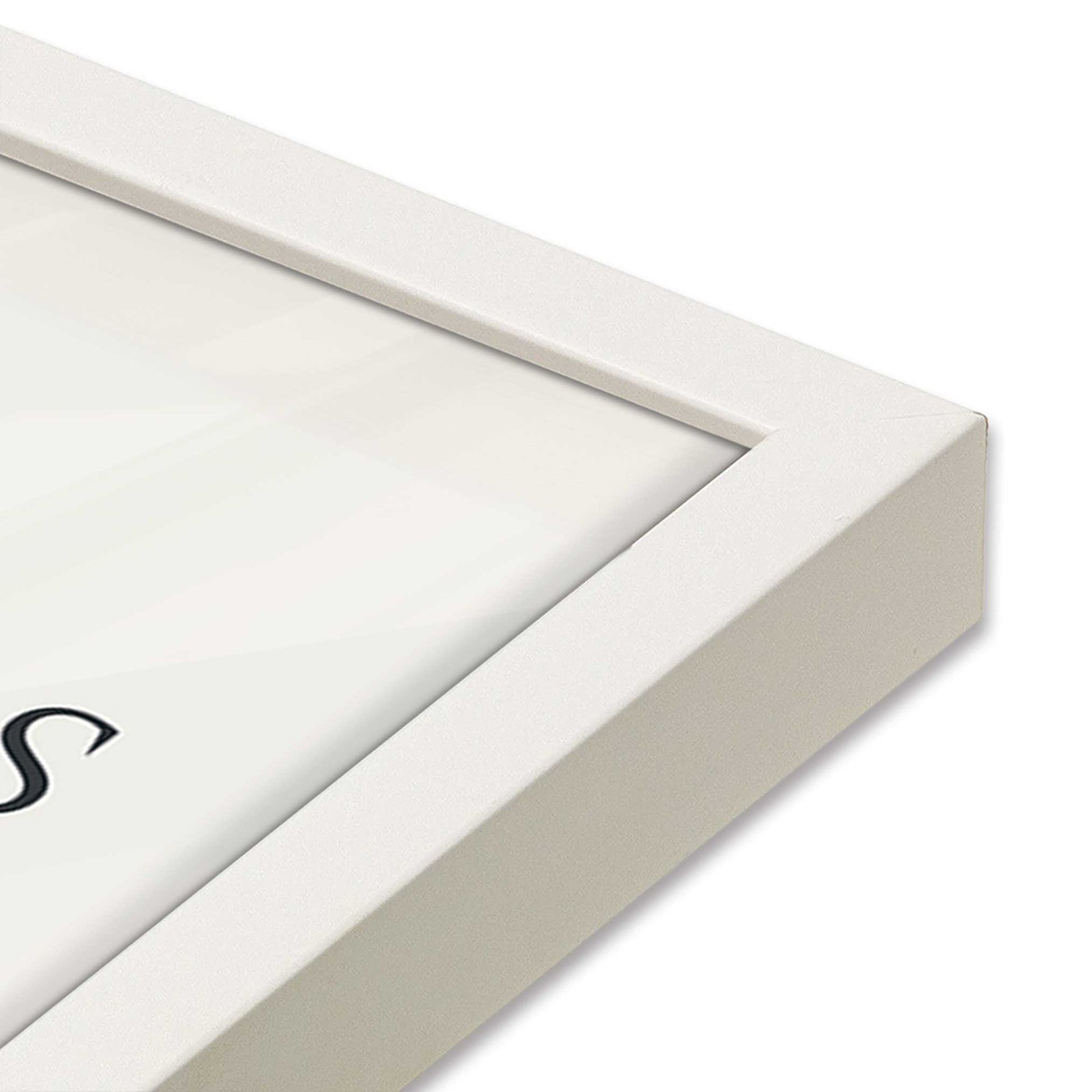 [Color:Opaque White], Picture of art in a Opaque White frame of the corner