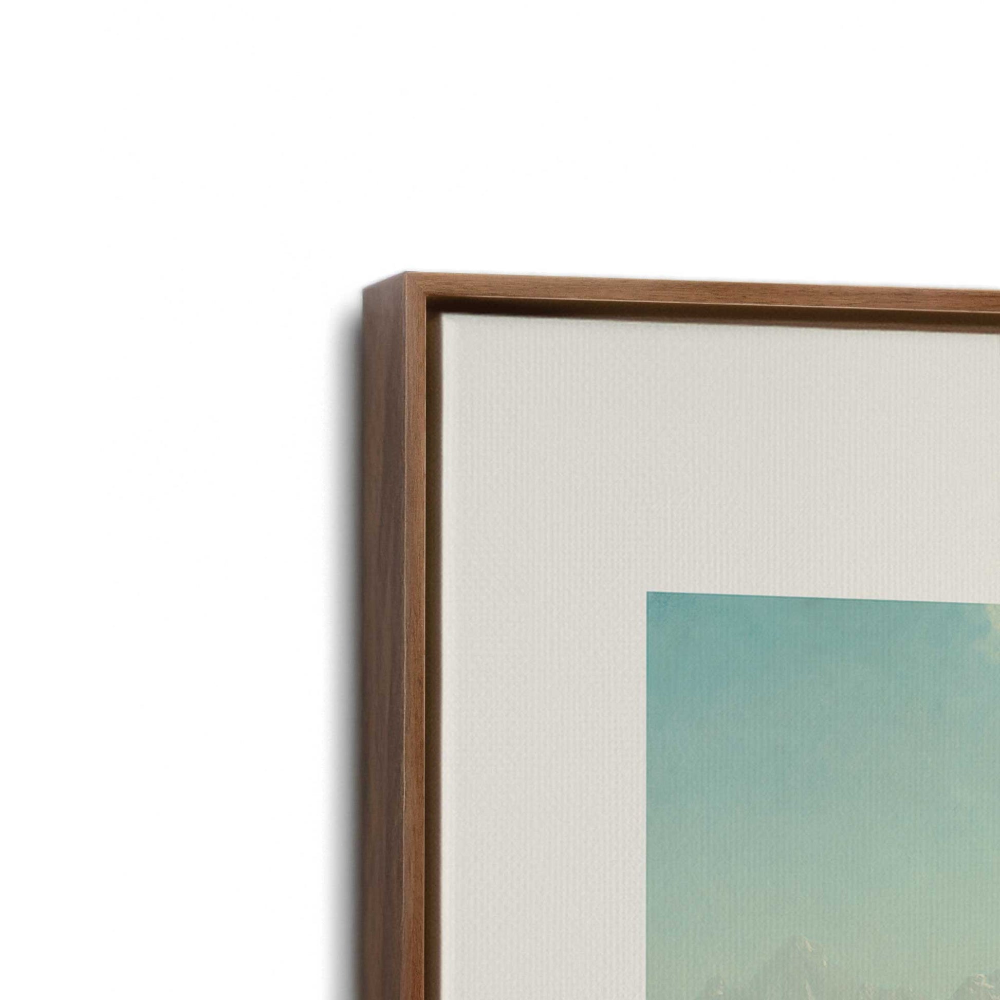 [Color:Walnut], Picture of art in a Walnut frame at an angle