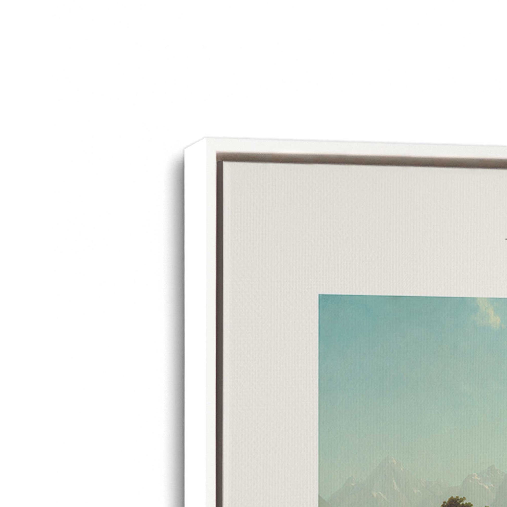 [Color:Opaque White], Picture of art in a White frame at an angle