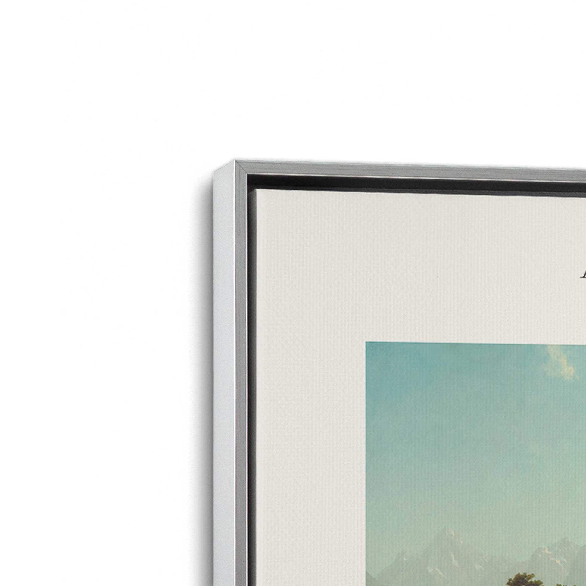 [Color:Polished Chrome], Picture of art in a Polished Chrome frame at an angle