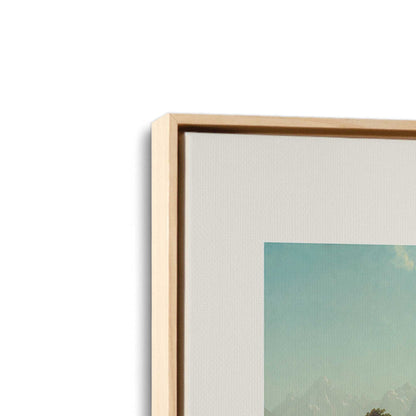 [Color:American Maple], Picture of art in a American Maple frame at an angle