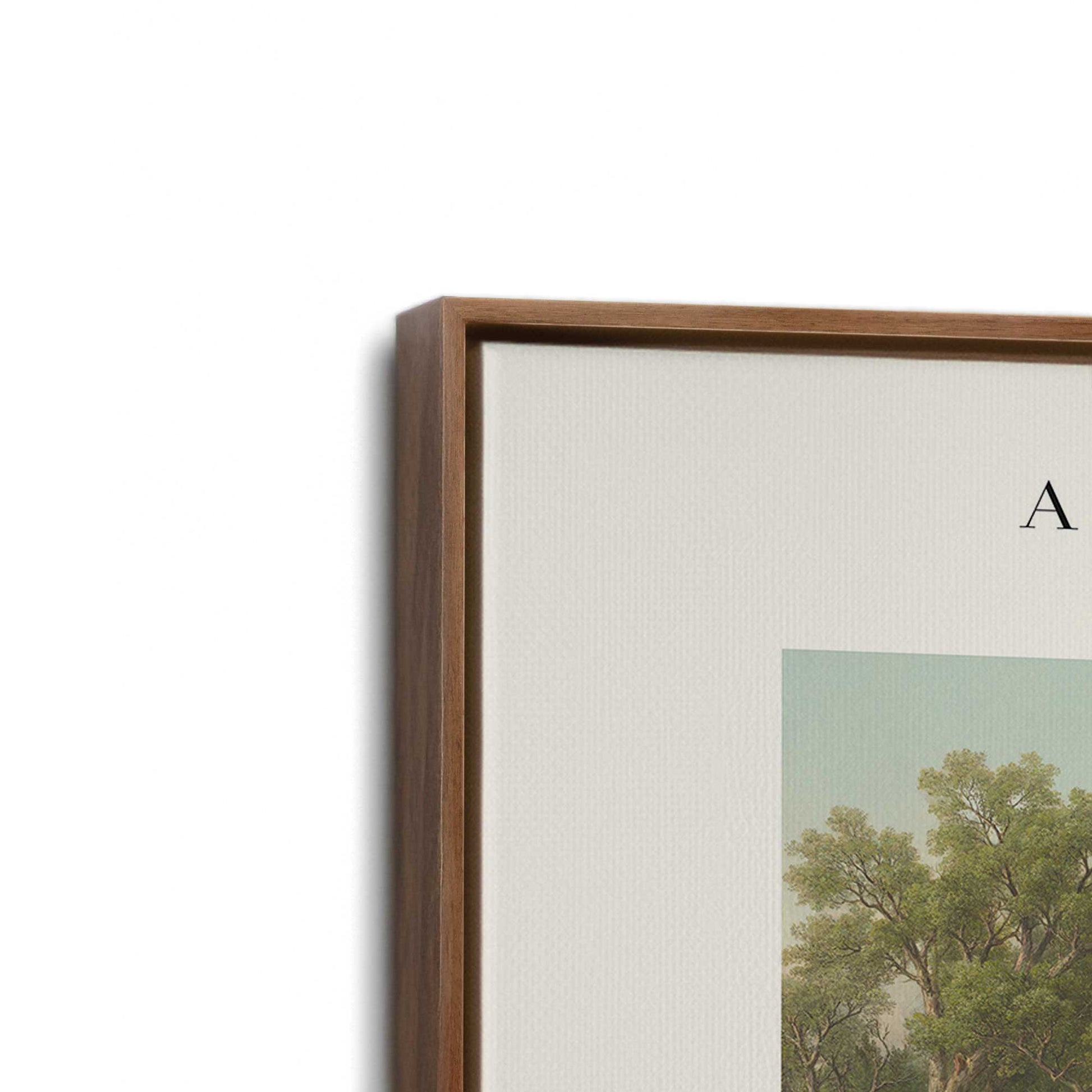 [Color:Walnut], Picture of art in a Walnut frame at an angle