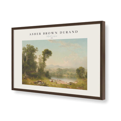 [Color:Brown], Picture of art in a Brown frame of the corner