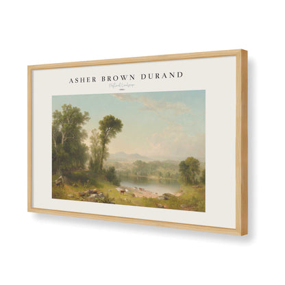 [Color:American Maple], Picture of art in a American Maple frame of the corner
