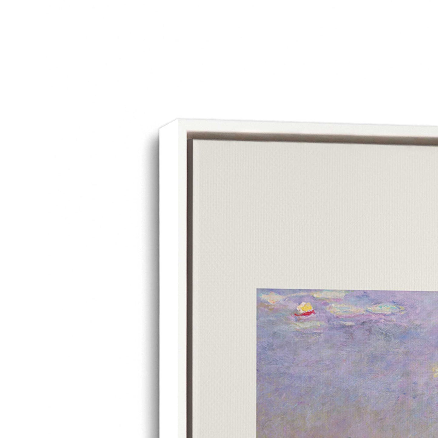 [Color:Opaque White], Picture of art in a White frame at an angle