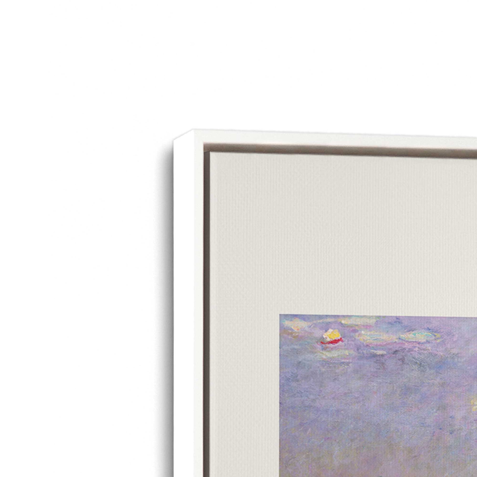 [Color:Opaque White], Picture of art in a White frame at an angle