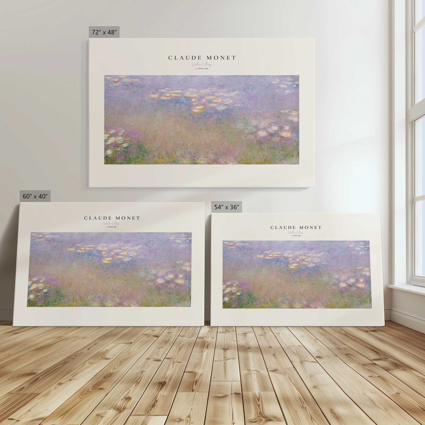[Color:Stretched Canvas], Image showing the size comparisons