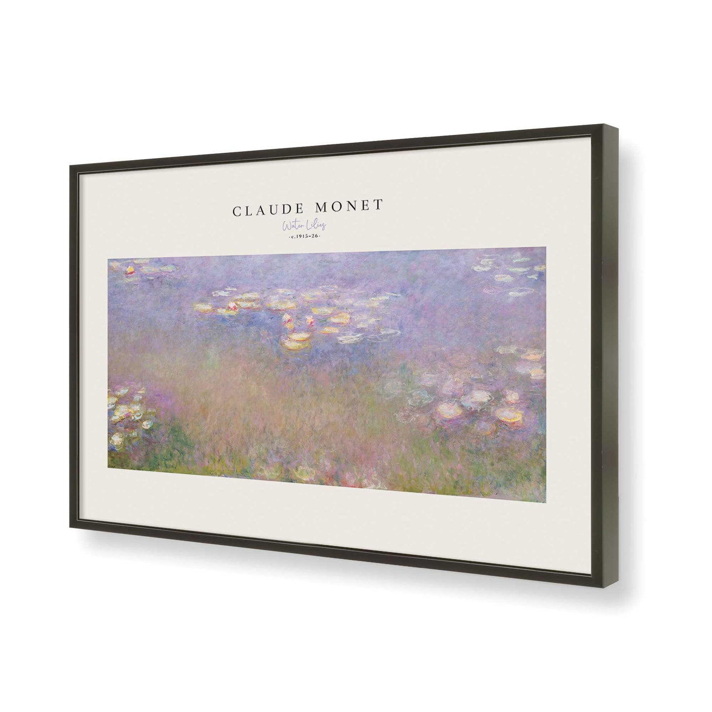 [Color:Satin Black], Picture of art in a Satin Black frame of the corner