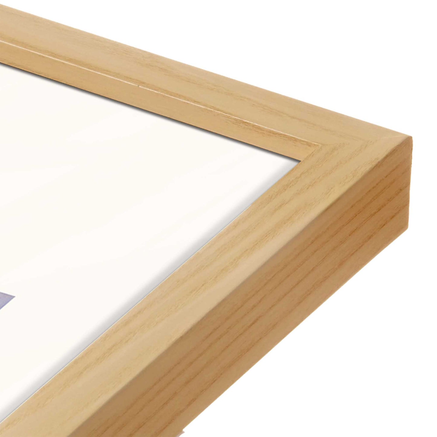 [Color:American Maple], Picture of art in a American Maple frame at an angle