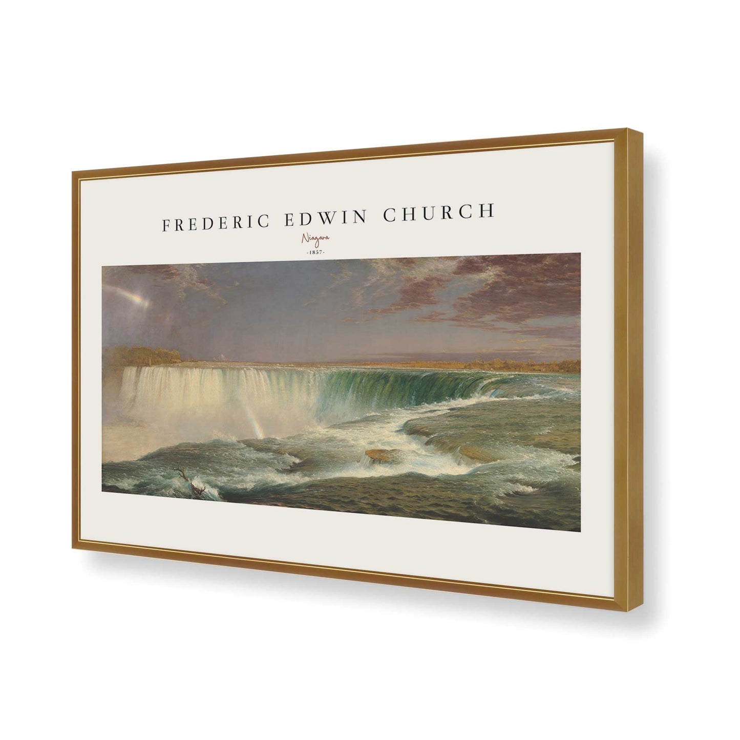 [Color:Polished Gold], Picture of art in a Polished Gold frame of the corner
