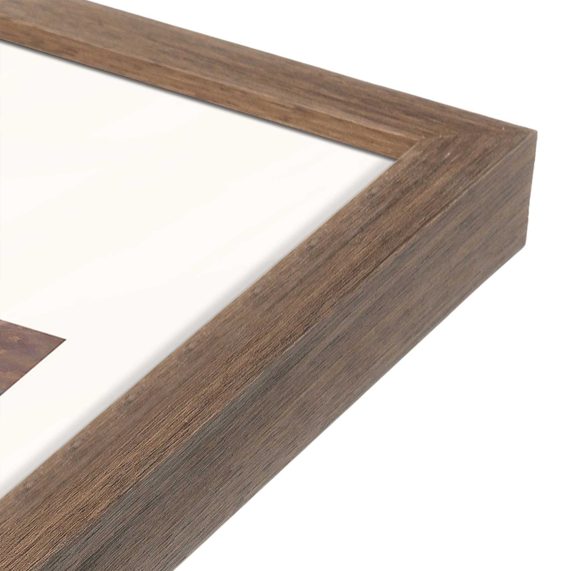 [Color:Walnut], Picture of art in a Walnut frame at an angle
