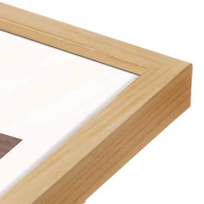 [Color:American Maple], Picture of art in a American Maple frame at an angle