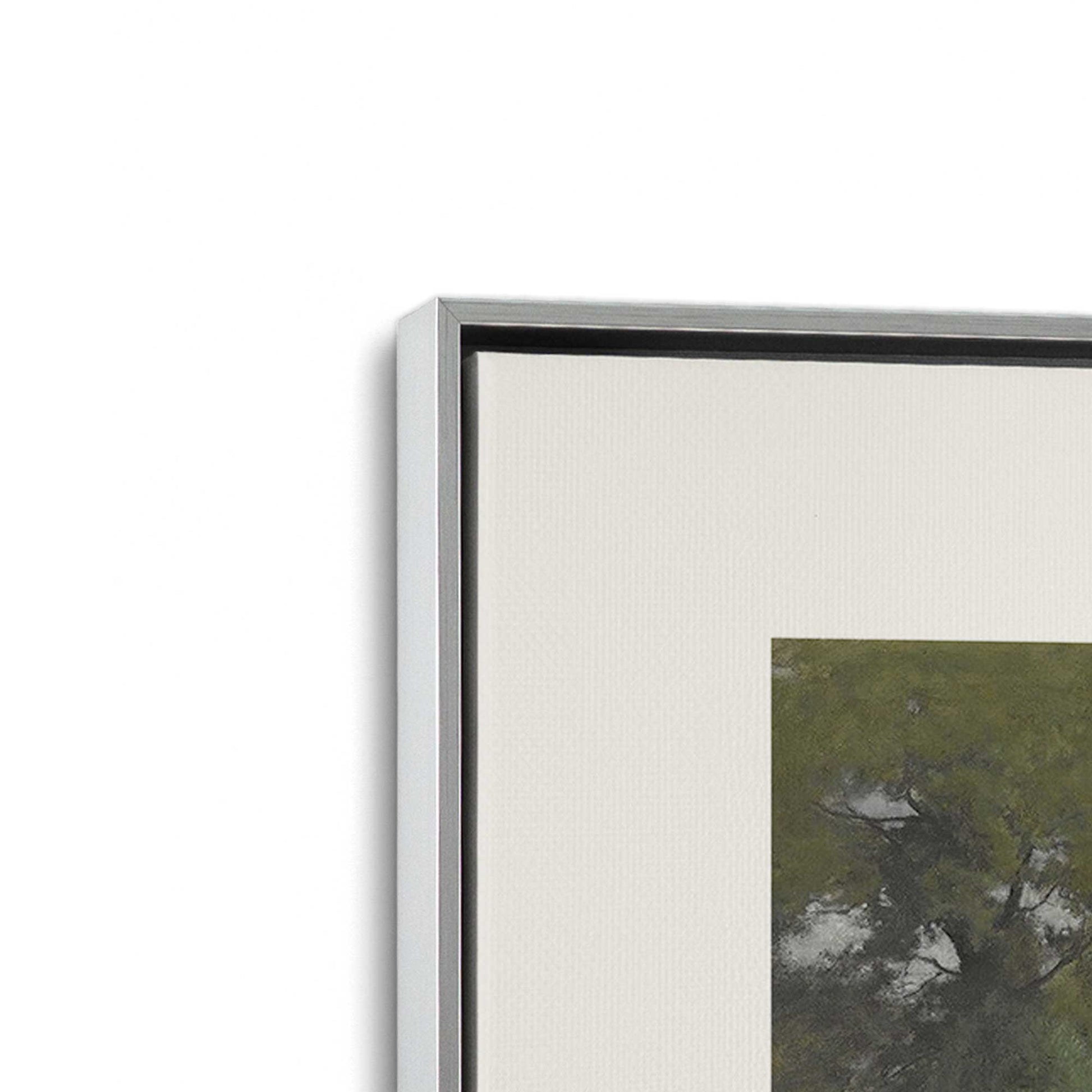 [Color:Polished Chrome], Picture of art in a Polished Chrome frame at an angle