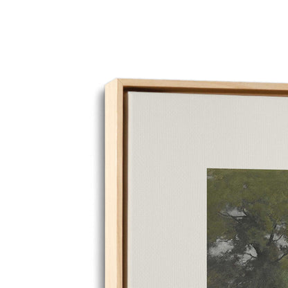 [Color:American Maple], Picture of art in a American Maple frame at an angle