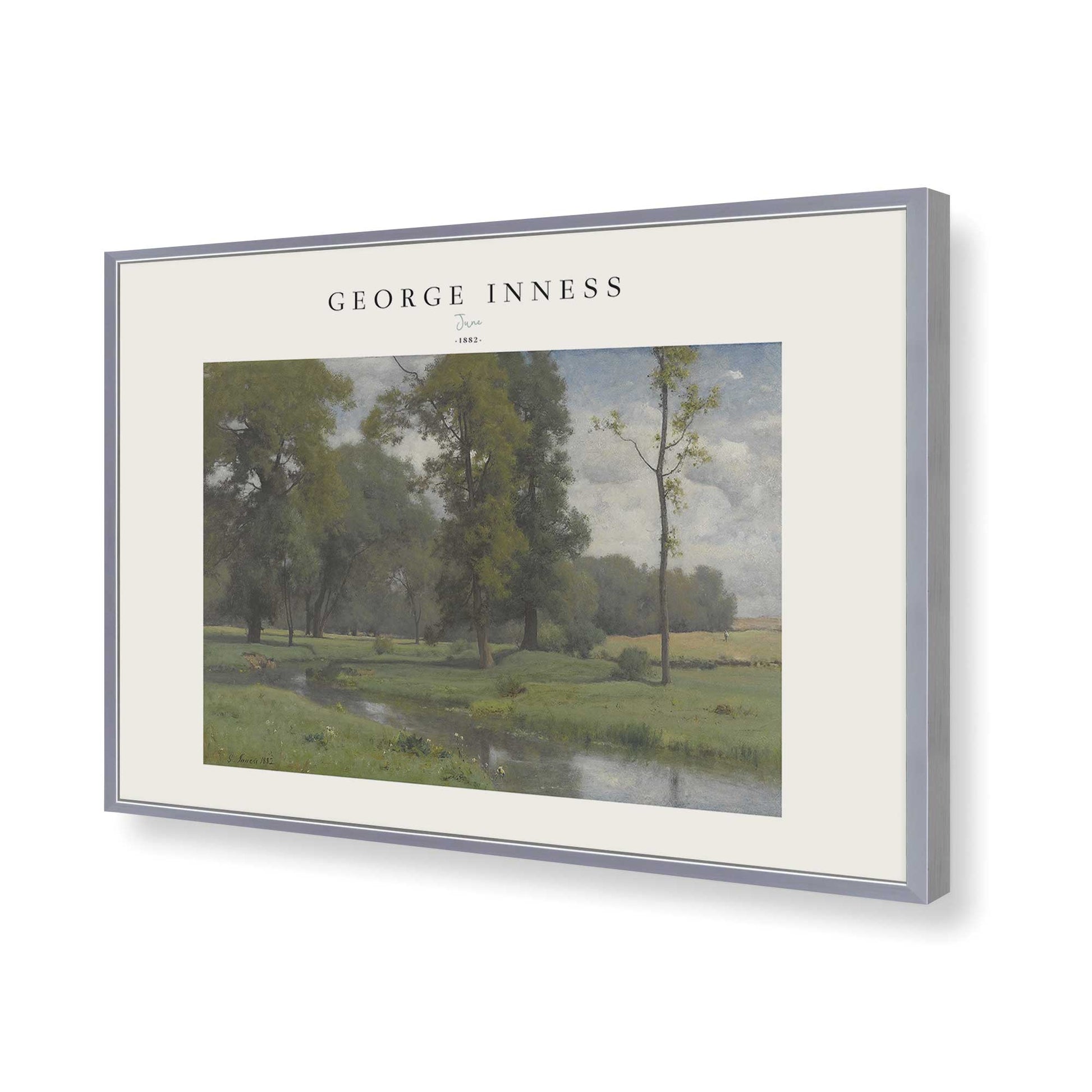 [Color:Polished Chrome], Picture of art in a Polished Chrome frame of the corner