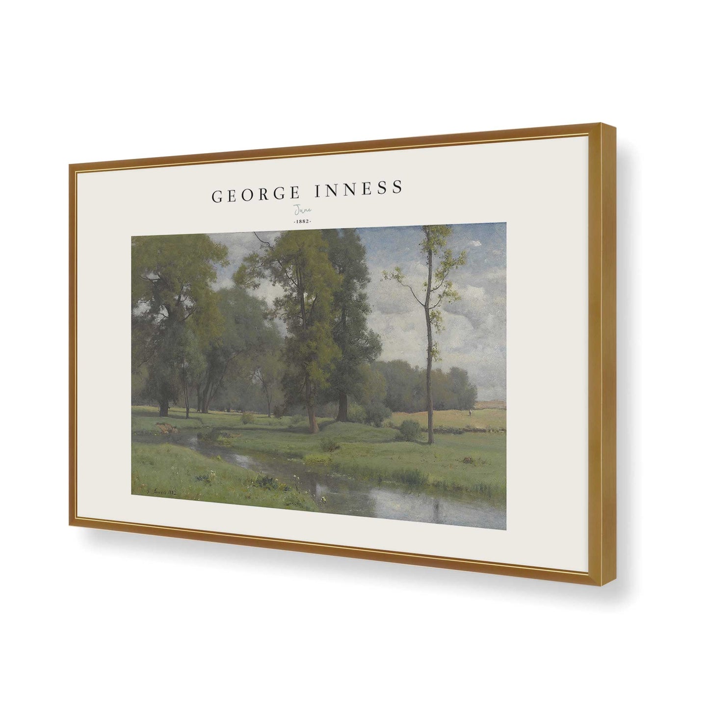 [Color:Polished Gold], Picture of art in a Polished Gold frame of the corner